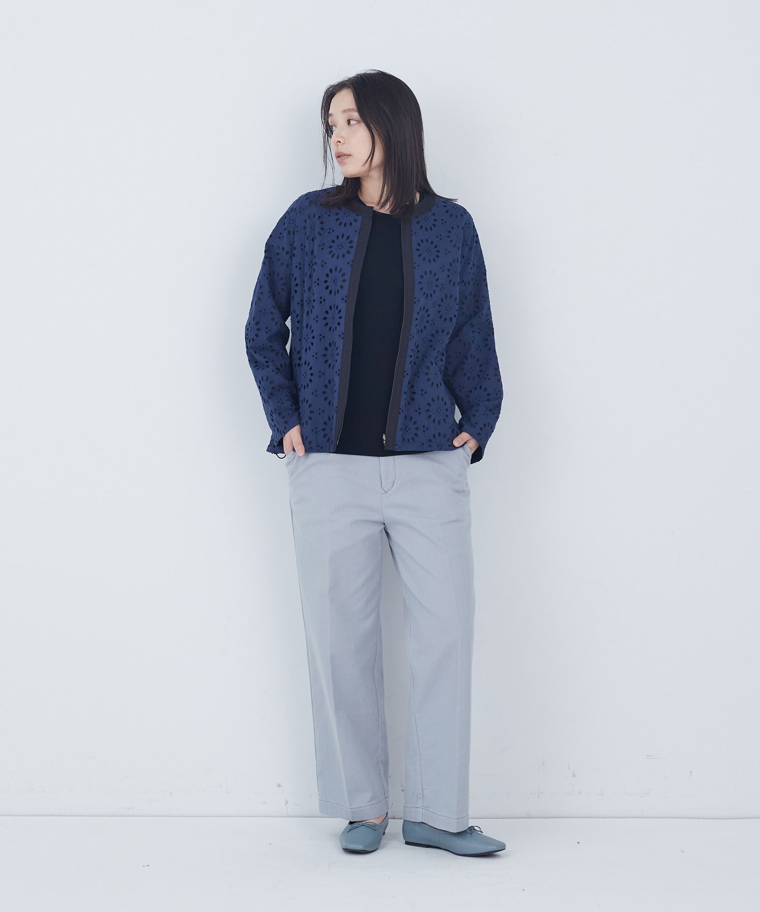 【ADIEU TRISTESSE】リバーシブルブルゾン 詳細画像 ネイビー 1