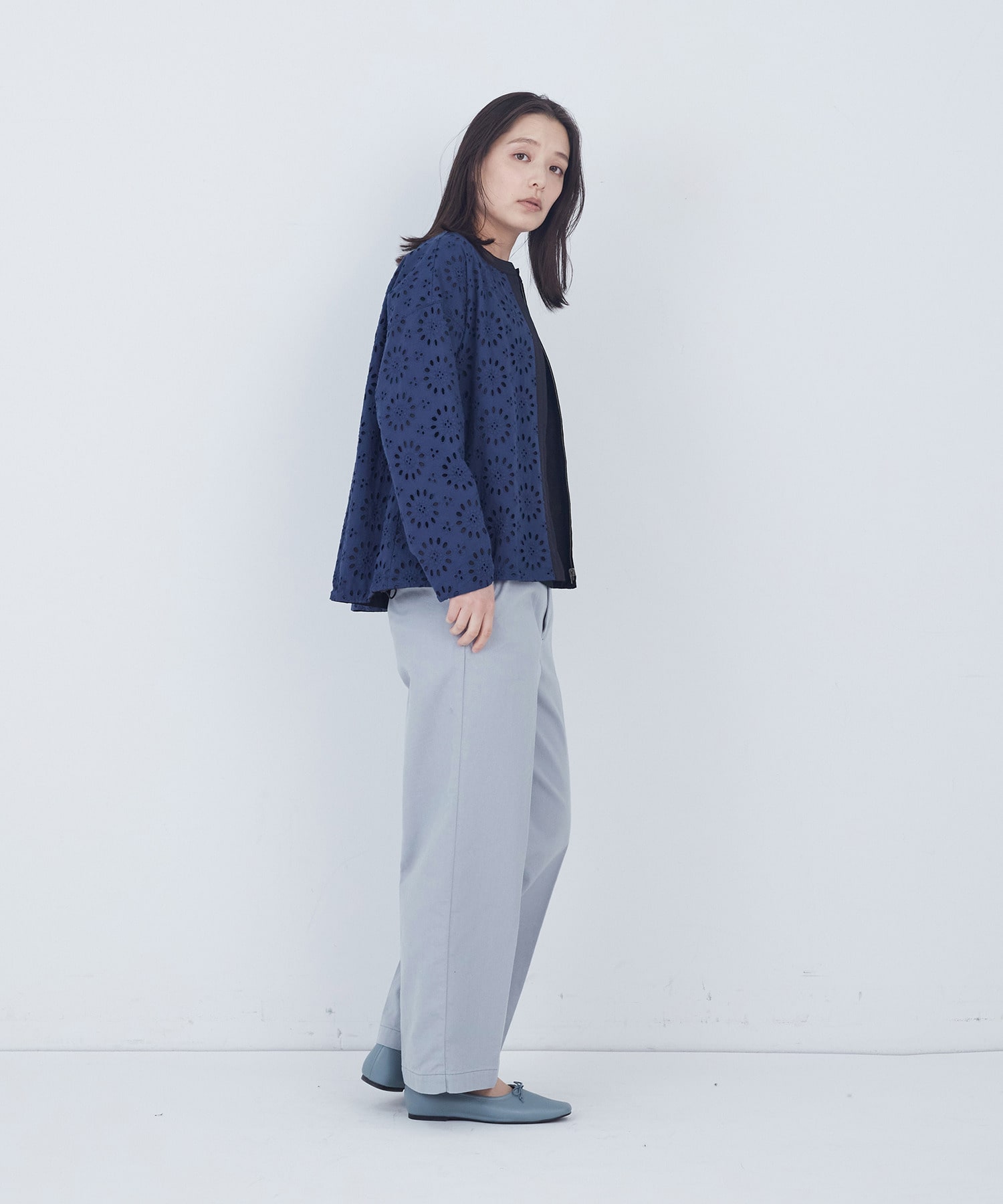 【ADIEU TRISTESSE】リバーシブルブルゾン 詳細画像 ネイビー 2