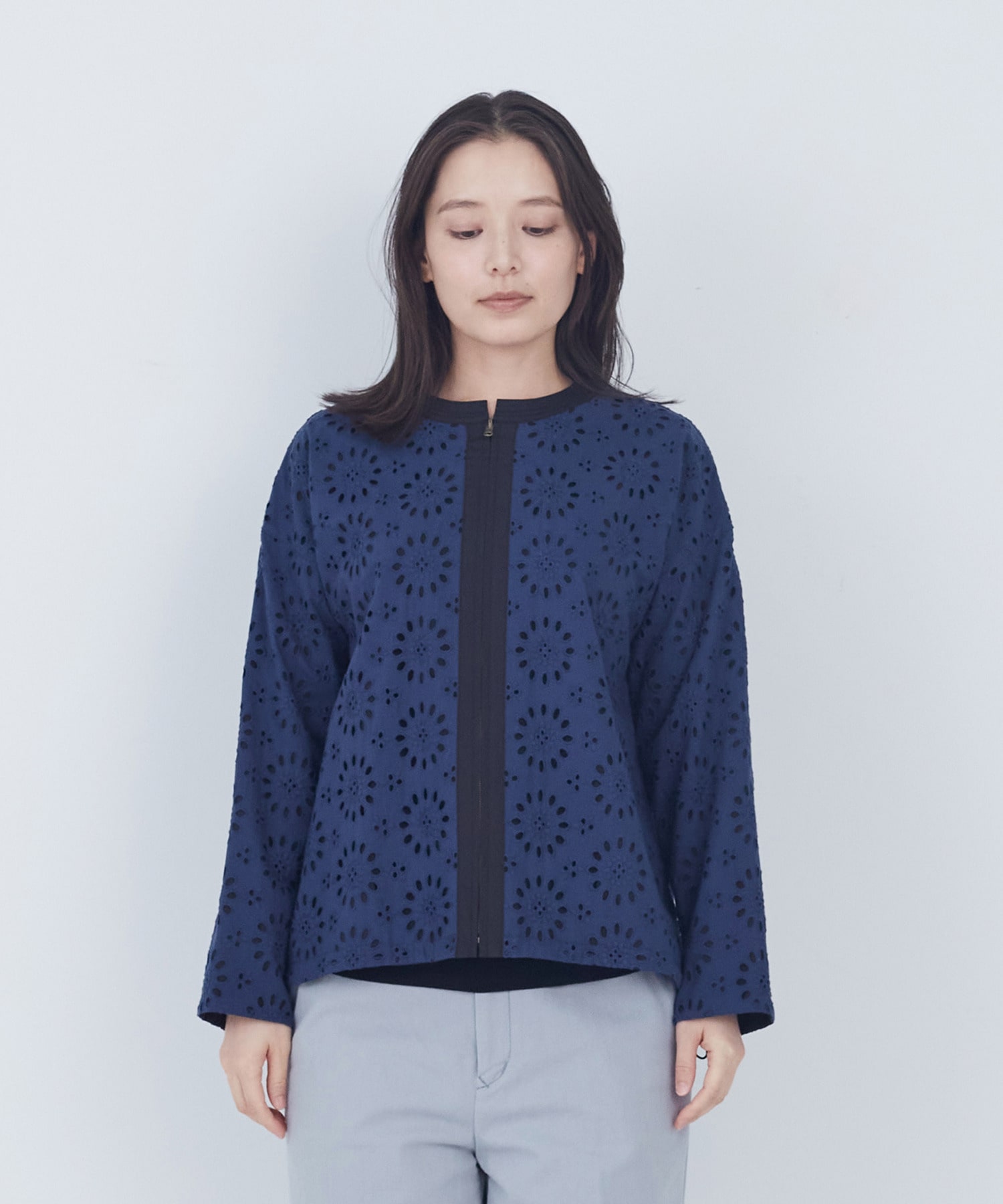 【ADIEU TRISTESSE】リバーシブルブルゾン 詳細画像 ネイビー 5