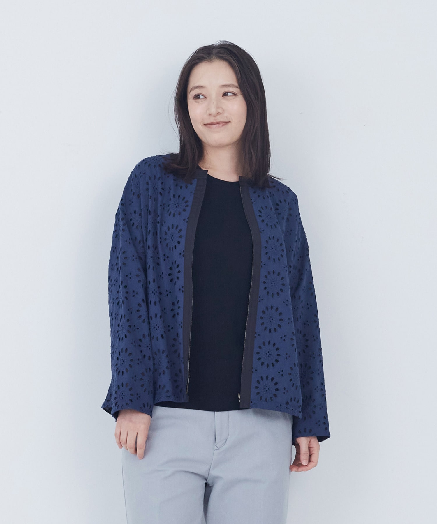 【ADIEU TRISTESSE】リバーシブルブルゾン 詳細画像 ネイビー 1