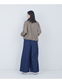 【ADIEU TRISTESSE】リバティプリントトリミングリネンブルゾン 詳細画像 ブラウン 3