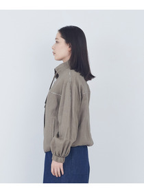 【ADIEU TRISTESSE】リバティプリントトリミングリネンブルゾン 詳細画像 ブラウン 6