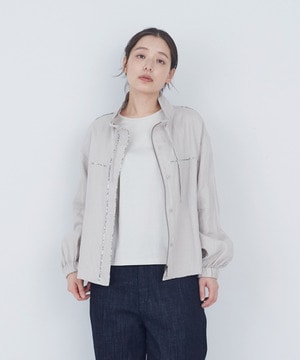 【ADIEU TRISTESSE】リバティプリントトリミングリネンブルゾン 詳細画像 ベージュ系その他 1