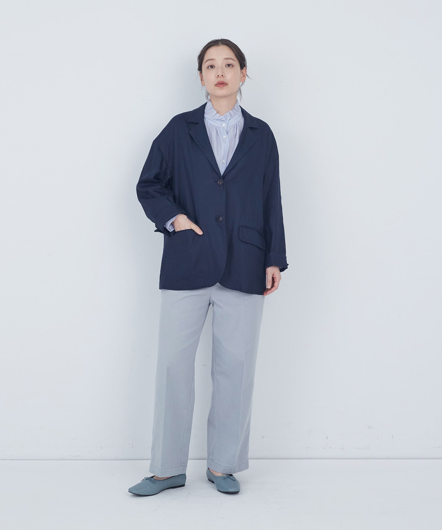 【ADIEU TRISTESSE】リネン和紙ヘリンボンジャケット 詳細画像 キナリ 11