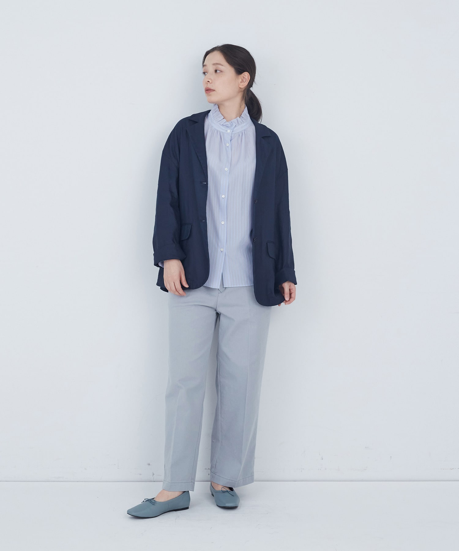 【ADIEU TRISTESSE】リネン和紙ヘリンボンジャケット 詳細画像 キナリ 8