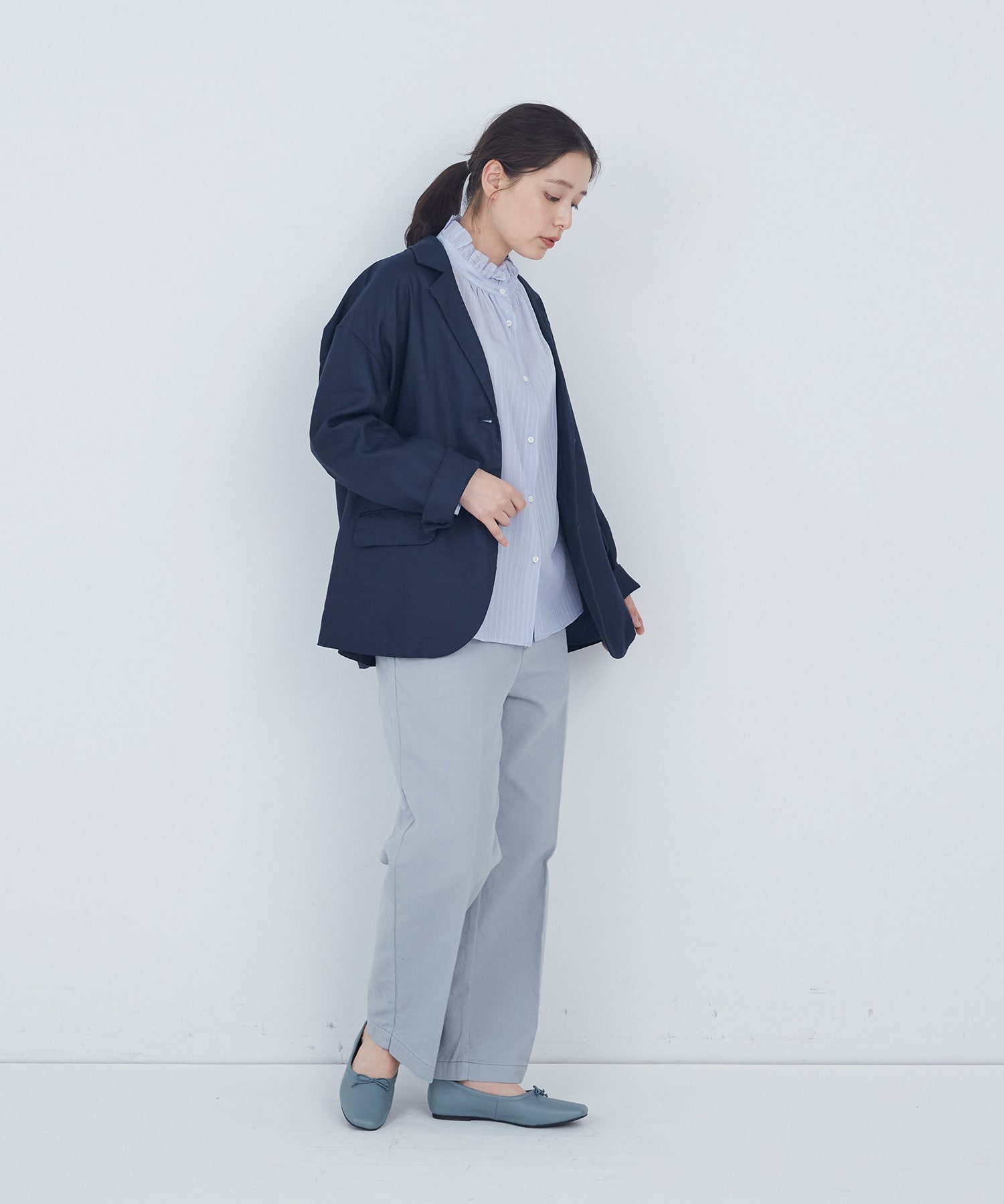 【ADIEU TRISTESSE】リネン和紙ヘリンボンジャケット 詳細画像 キナリ 9