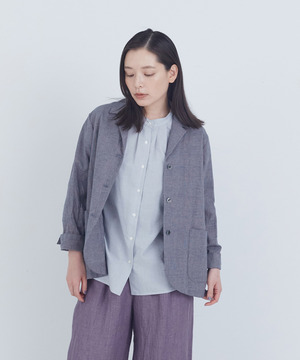 【ADIEU TRISTESSE】コットンリネンジャケット 詳細画像 ブルー系その他 1