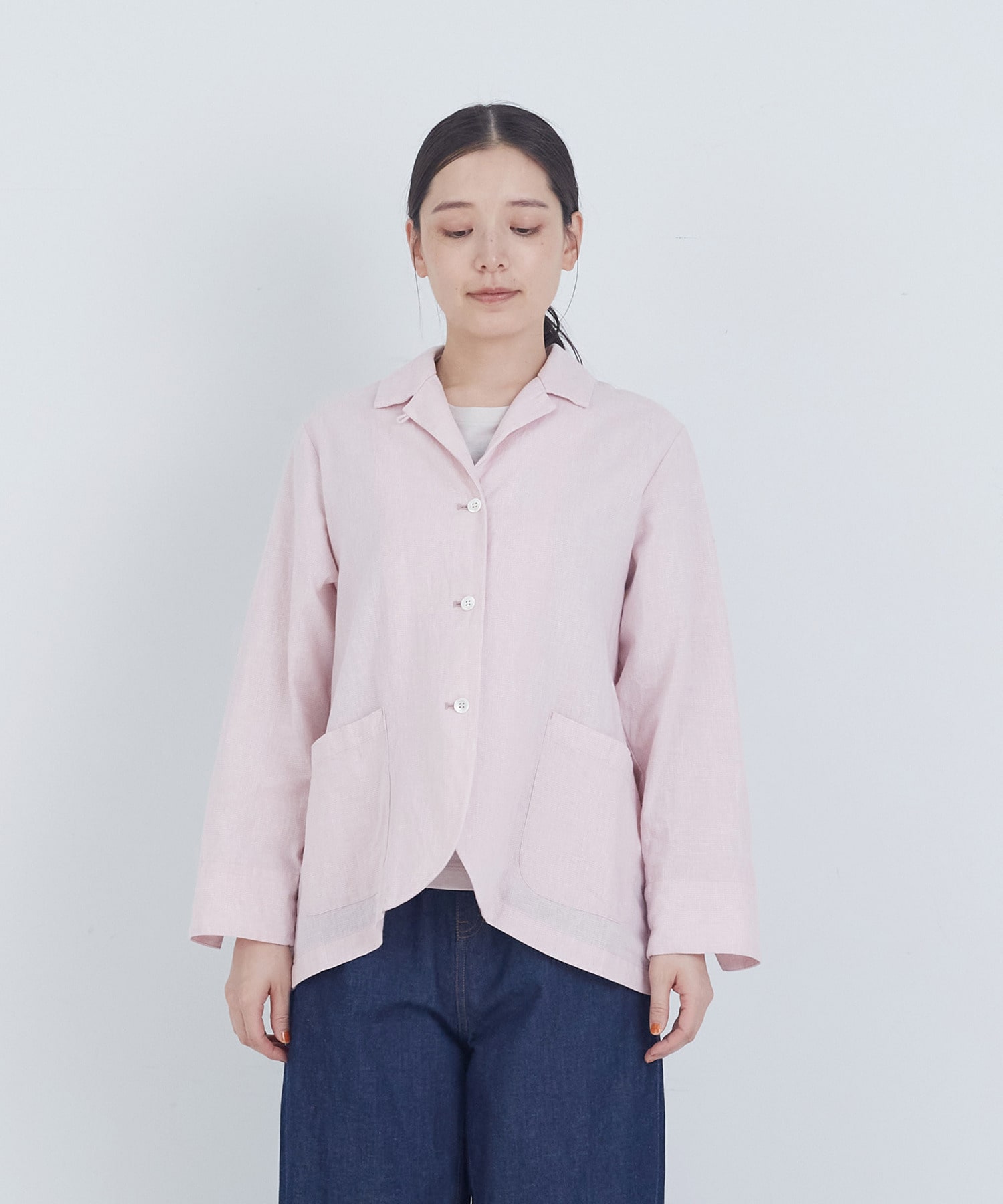 【ADIEU TRISTESSE】コットンリネンジャケット 詳細画像 ブルー系その他 19