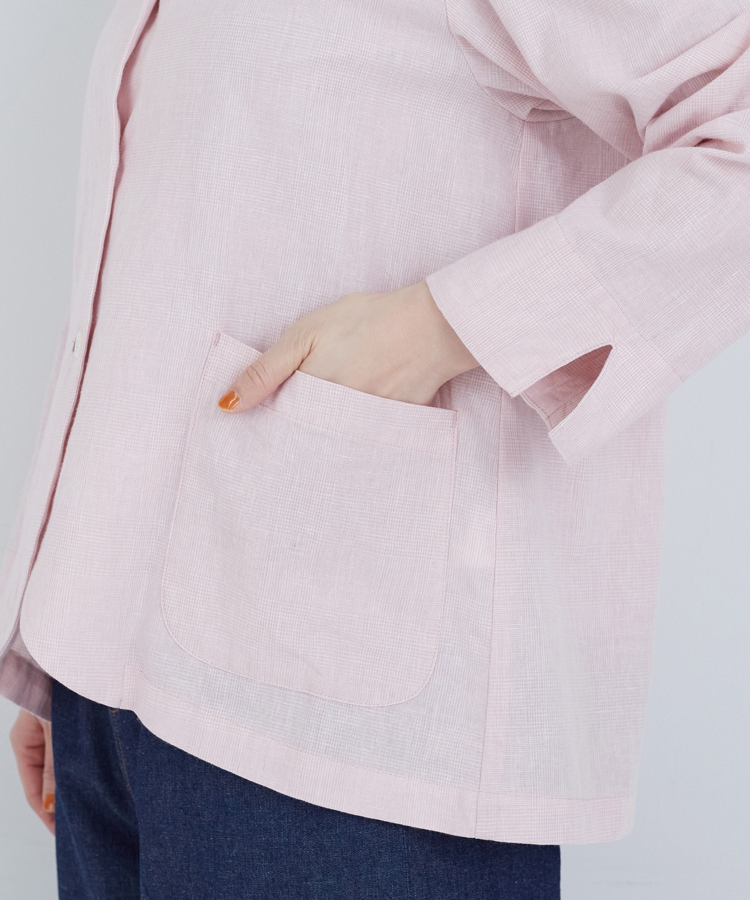 【ADIEU TRISTESSE】コットンリネンジャケット 詳細画像 ブルー系その他 25