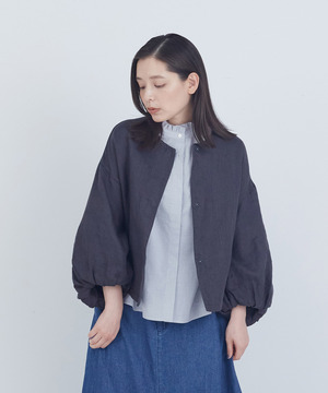 【ADIEU TRISTESSE】リネンボリュームスリーブジャケット 詳細画像 チャコールグレー 1