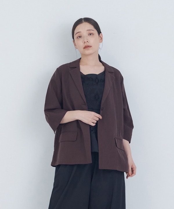 ハーフスリーブジャケット 詳細画像 ブラウン 1