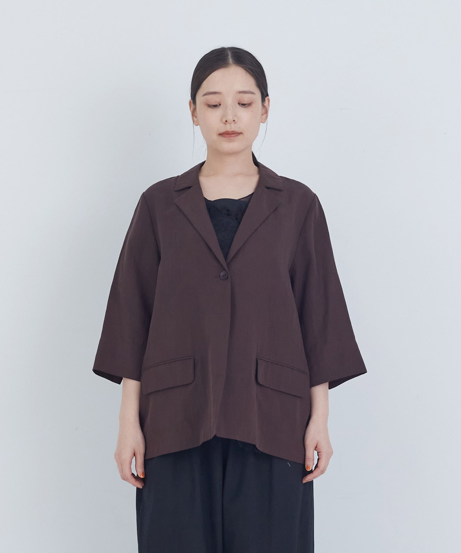 【ADIEU TRISTESSE】ハーフスリーブジャケット 詳細画像 ブラウン 11