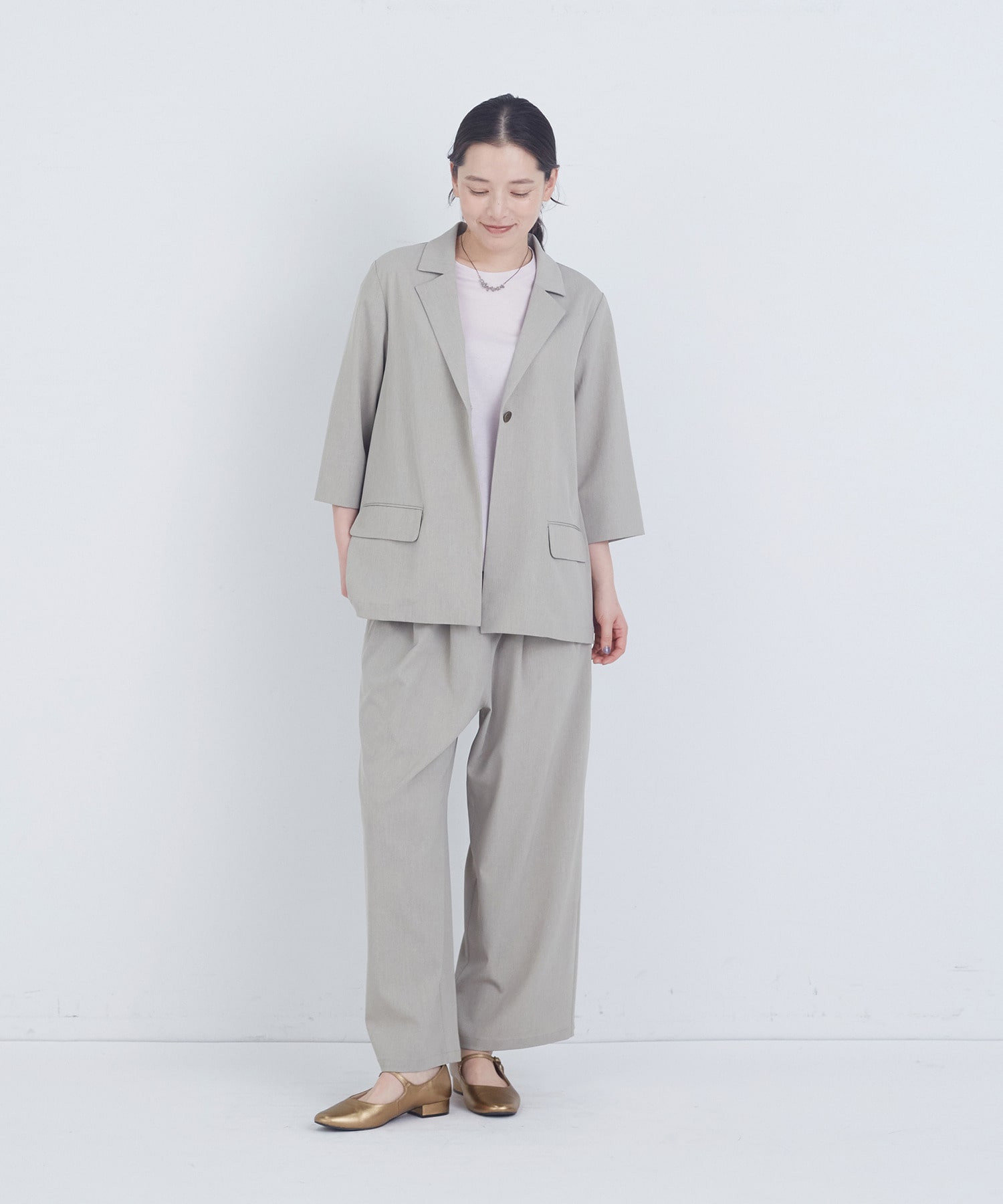 【ADIEU TRISTESSE】ハーフスリーブジャケット 詳細画像 ブラウン 4