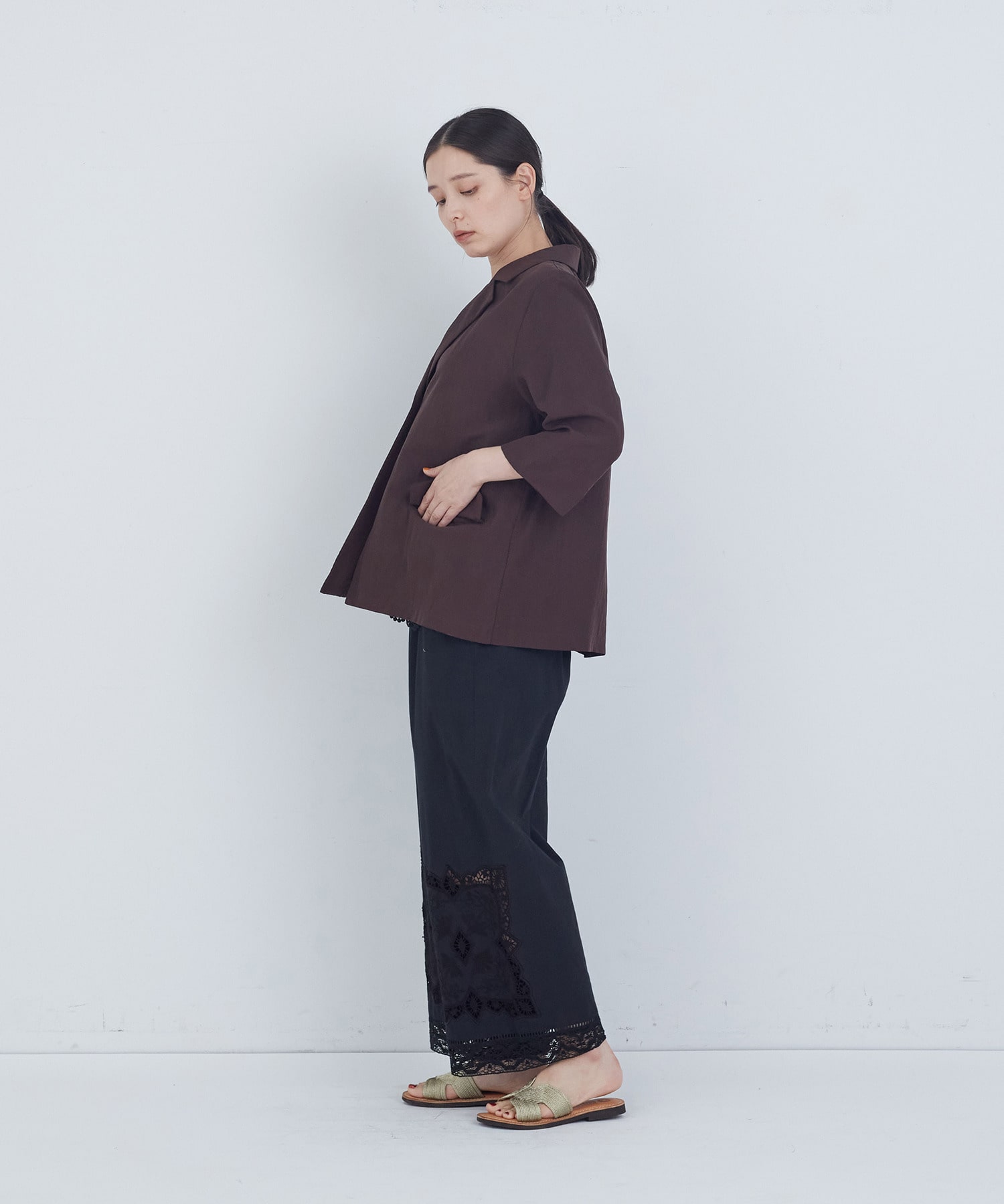 【ADIEU TRISTESSE】ハーフスリーブジャケット 詳細画像 ブラウン 9