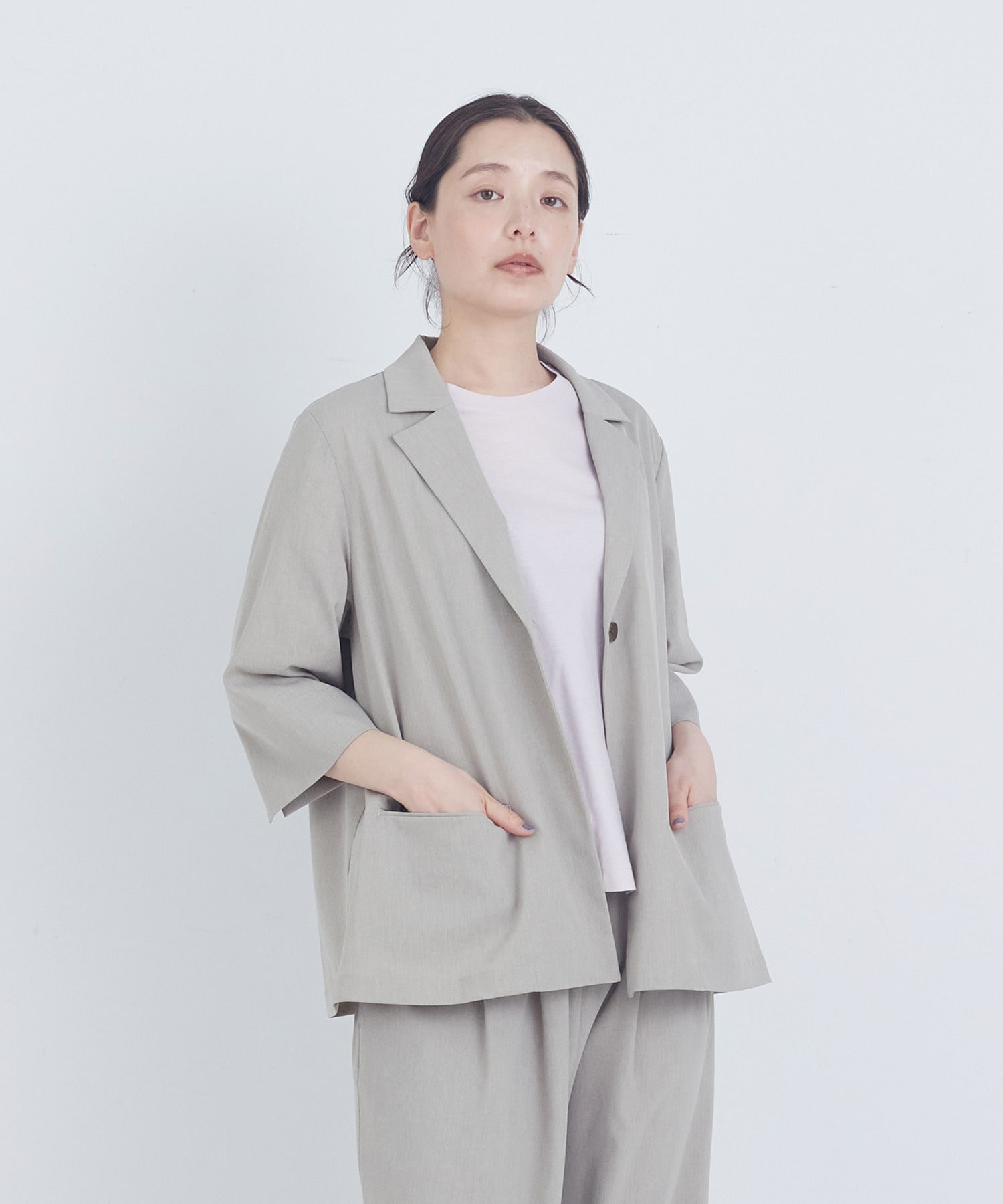 【ADIEU TRISTESSE】ハーフスリーブジャケット 詳細画像 グレー 1