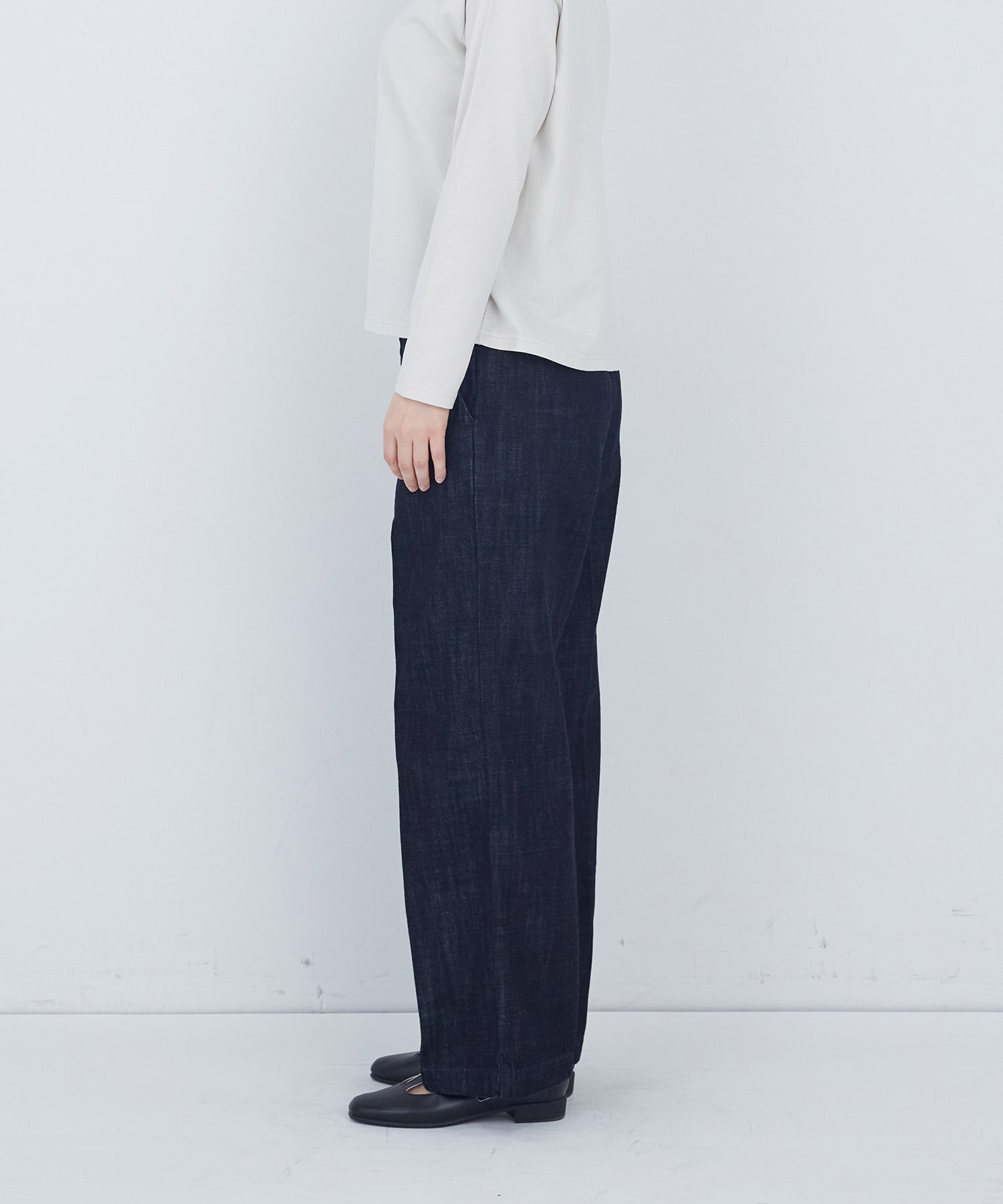 【ADIEU TRISTESSE】センタープレスストレートパンツ 詳細画像 インディゴブルー 12