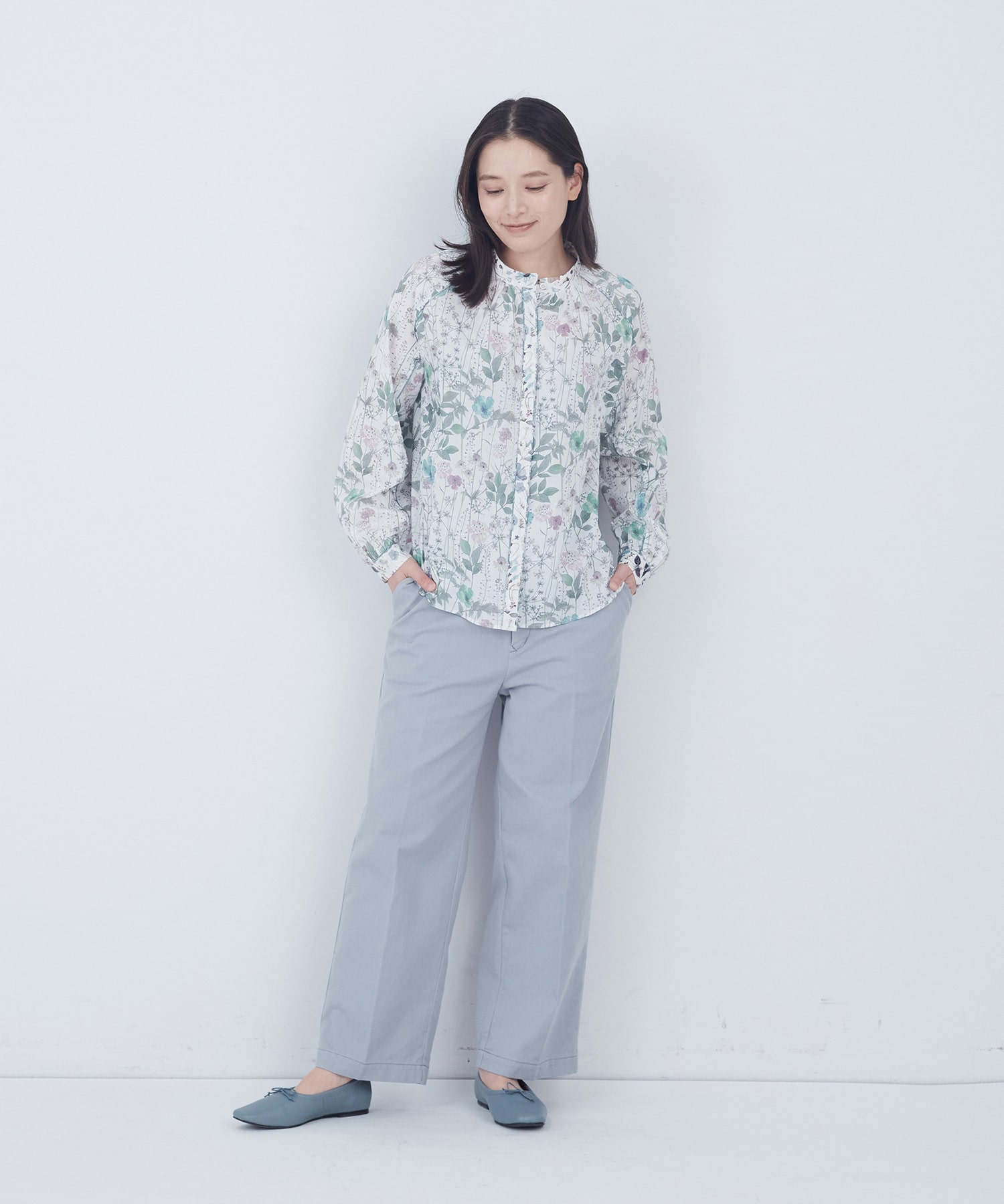 【ADIEU TRISTESSE】センタープレスストレートパンツ 詳細画像 インディゴブルー 17