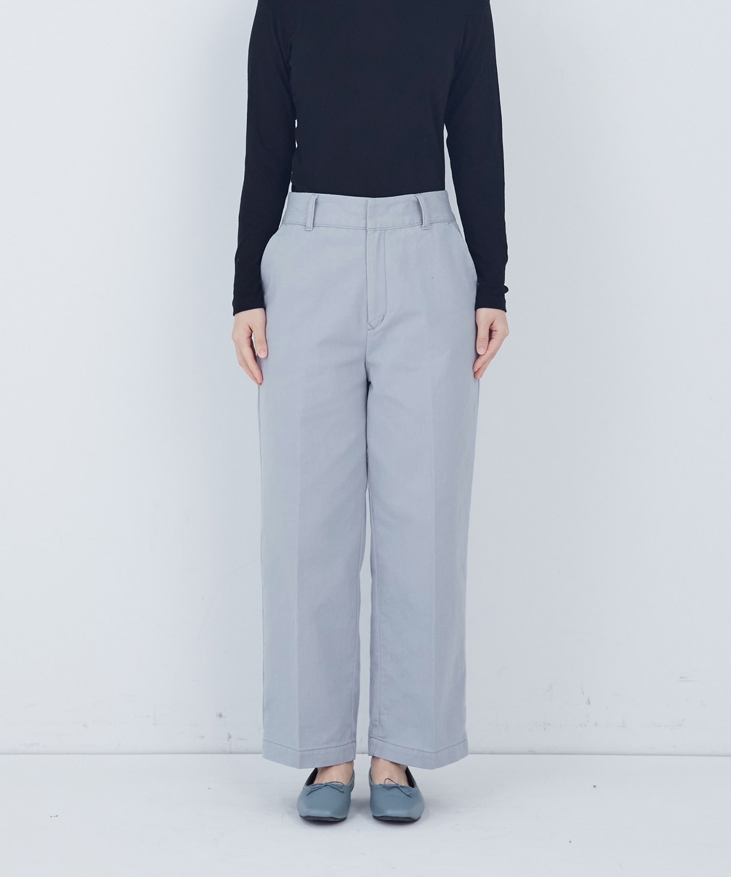 【ADIEU TRISTESSE】センタープレスストレートパンツ 詳細画像 インディゴブルー 18