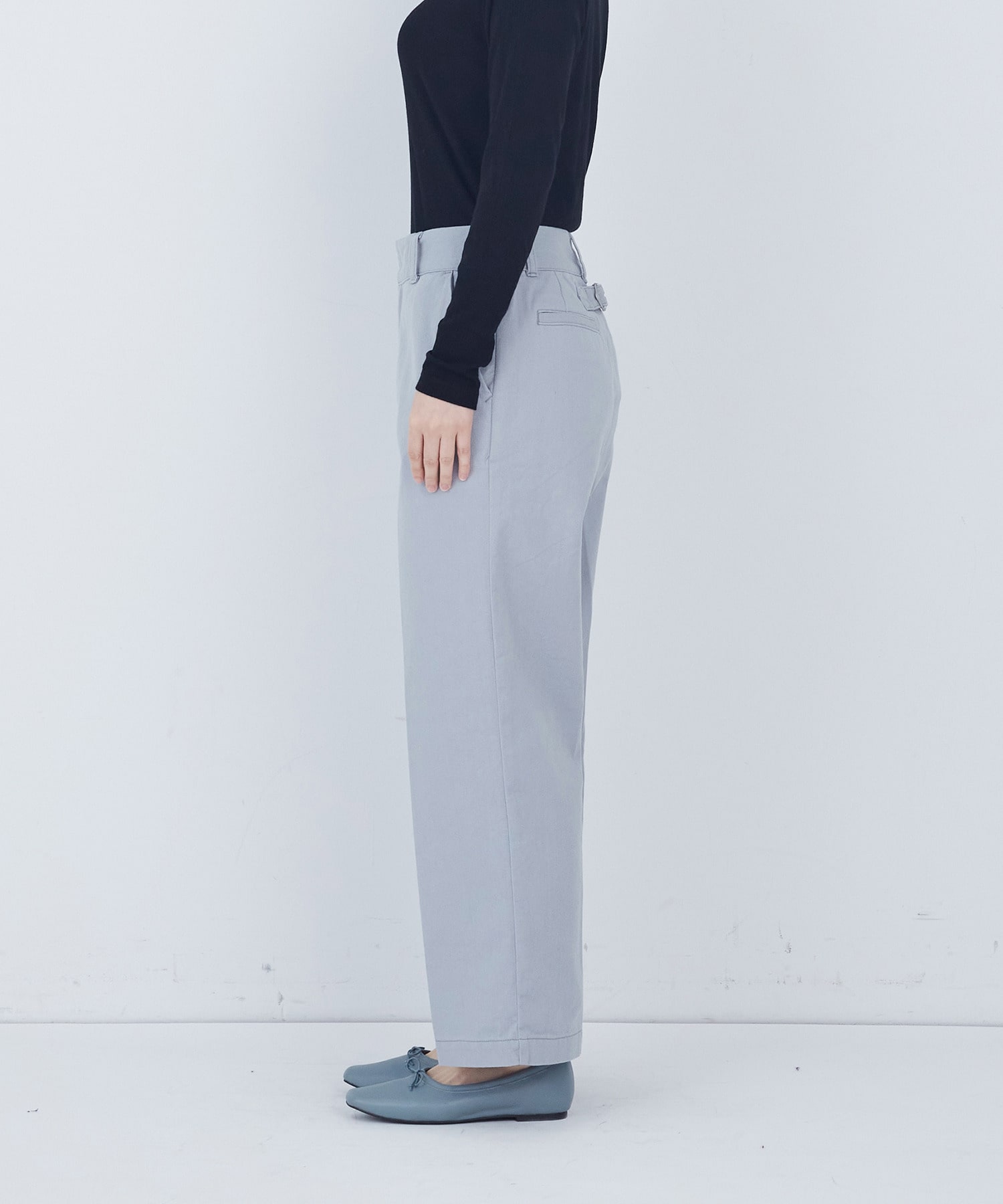 【ADIEU TRISTESSE】センタープレスストレートパンツ 詳細画像 インディゴブルー 19