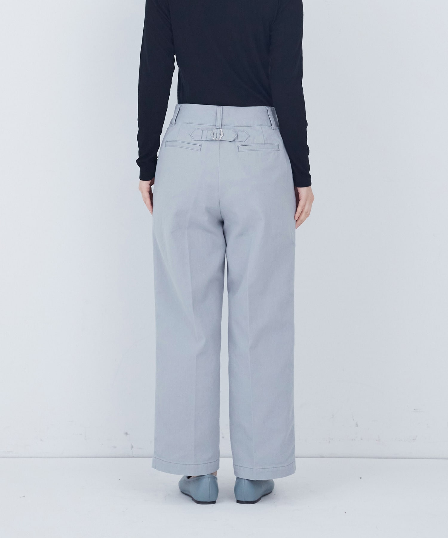 【ADIEU TRISTESSE】センタープレスストレートパンツ 詳細画像 インディゴブルー 20