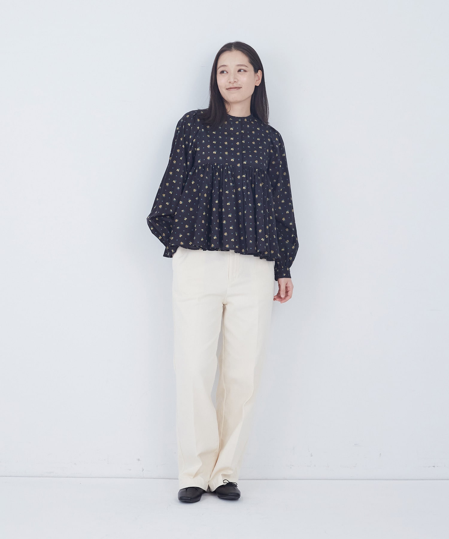 【ADIEU TRISTESSE】センタープレスストレートパンツ 詳細画像 インディゴブルー 4