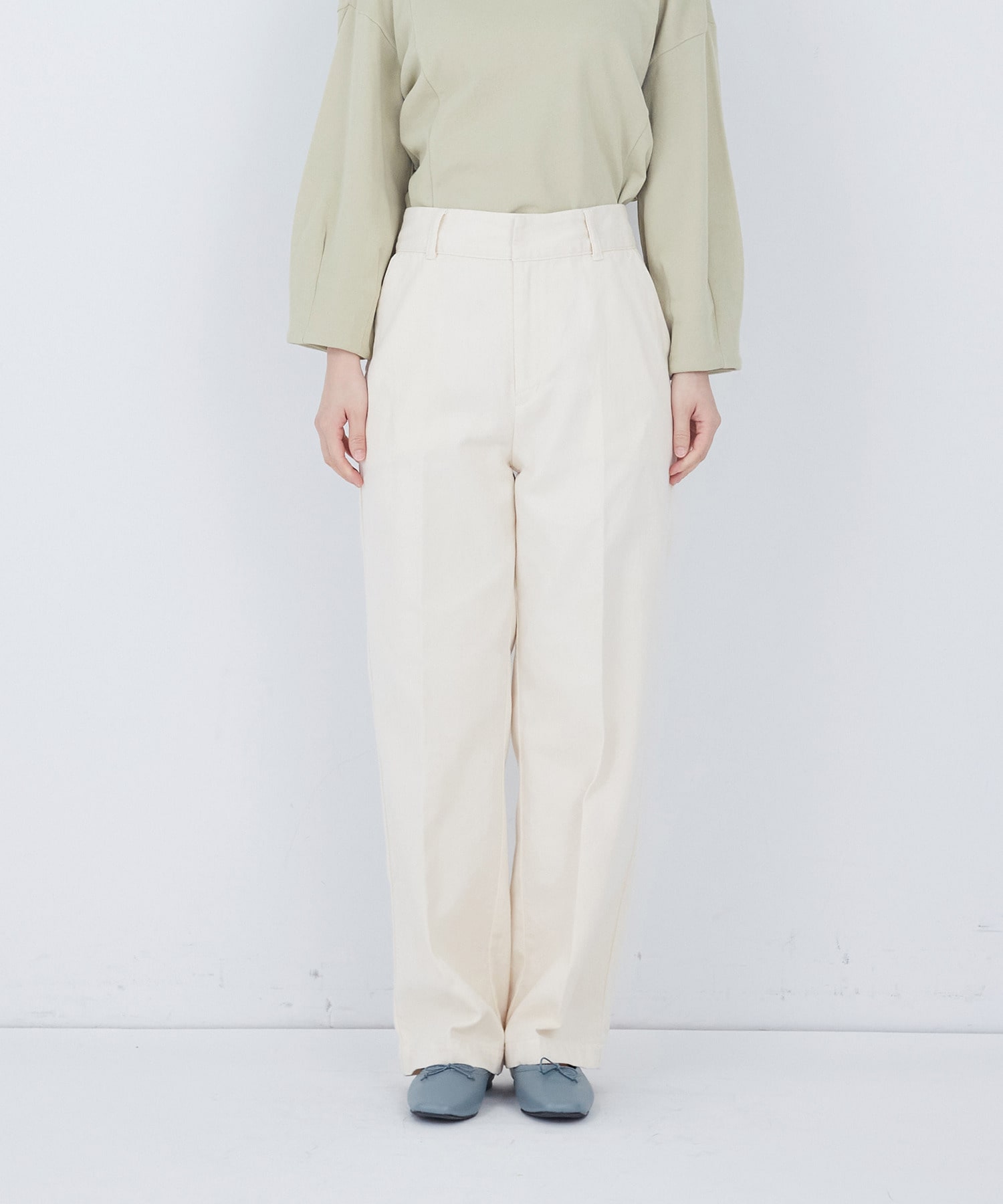 【ADIEU TRISTESSE】センタープレスストレートパンツ 詳細画像 インディゴブルー 5