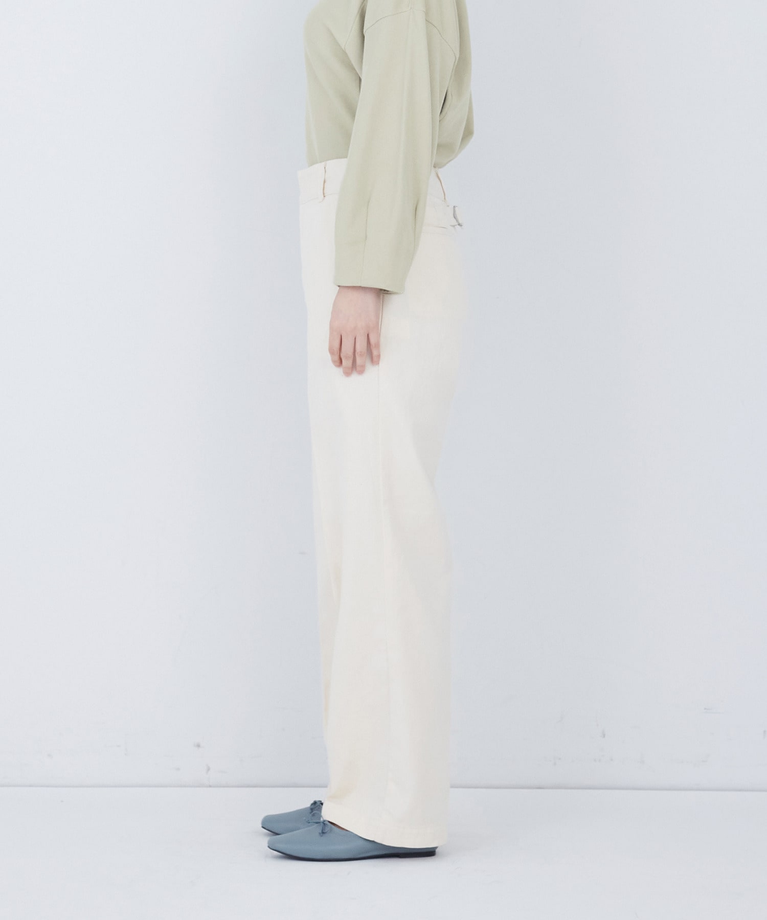 【ADIEU TRISTESSE】センタープレスストレートパンツ 詳細画像 インディゴブルー 6