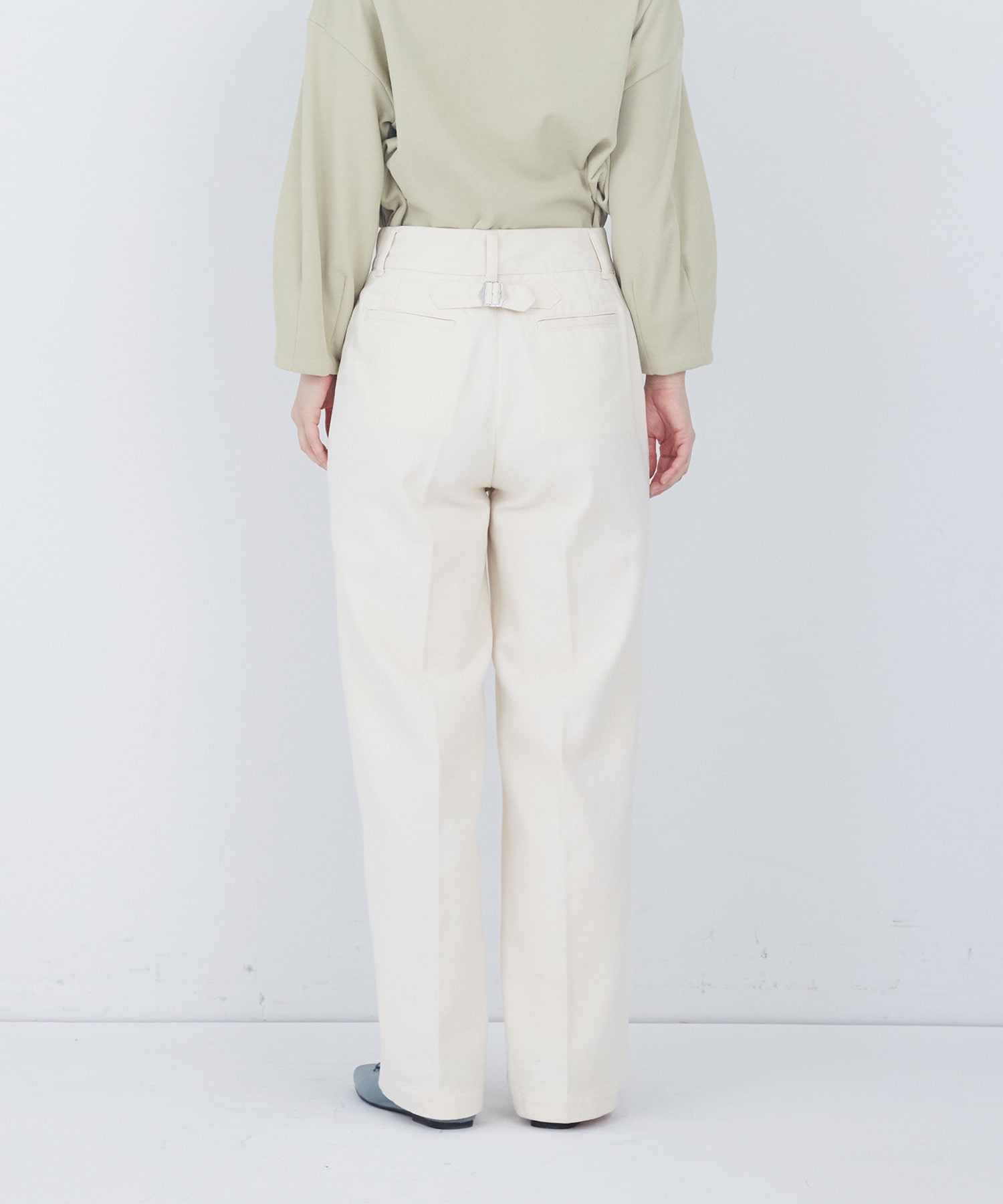 【ADIEU TRISTESSE】センタープレスストレートパンツ 詳細画像 インディゴブルー 7