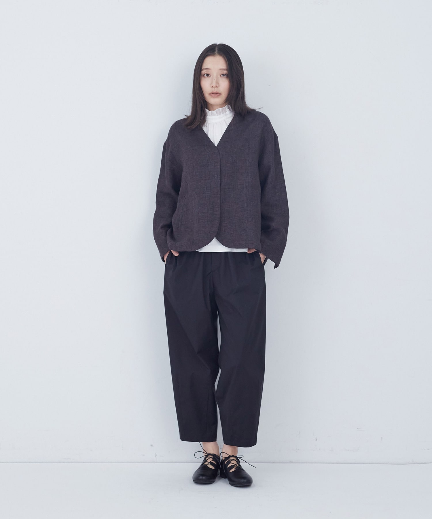 【ADIEU TRISTESSE】綿ポリエステルイージーパンツ 詳細画像 ブラック 11