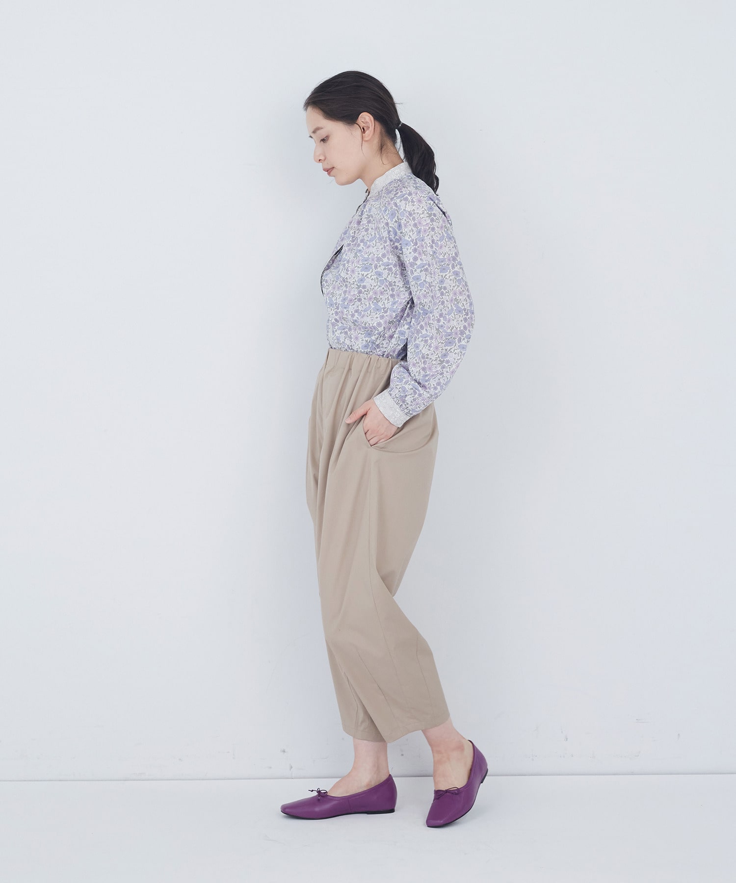 【ADIEU TRISTESSE】綿ポリエステルイージーパンツ 詳細画像 ブラック 16