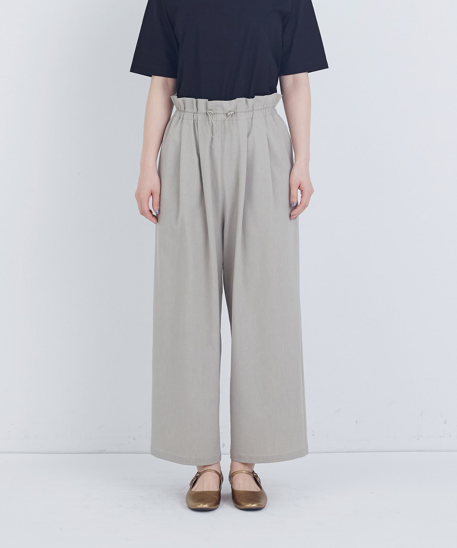 【ADIEU TRISTESSE】ポプリンストレートパンツ 詳細画像 グレー 12