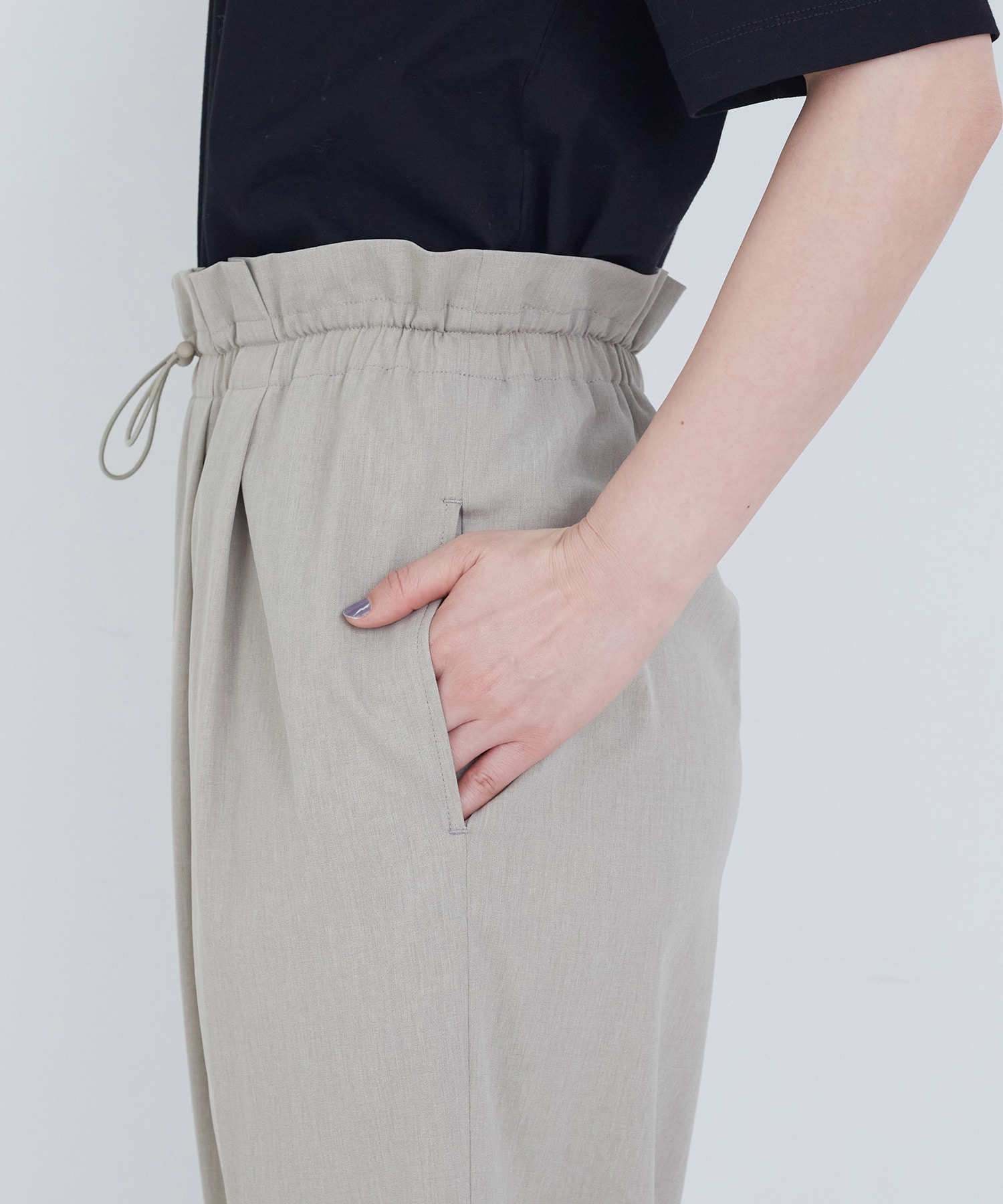 【ADIEU TRISTESSE】ポプリンストレートパンツ 詳細画像 グレー 17