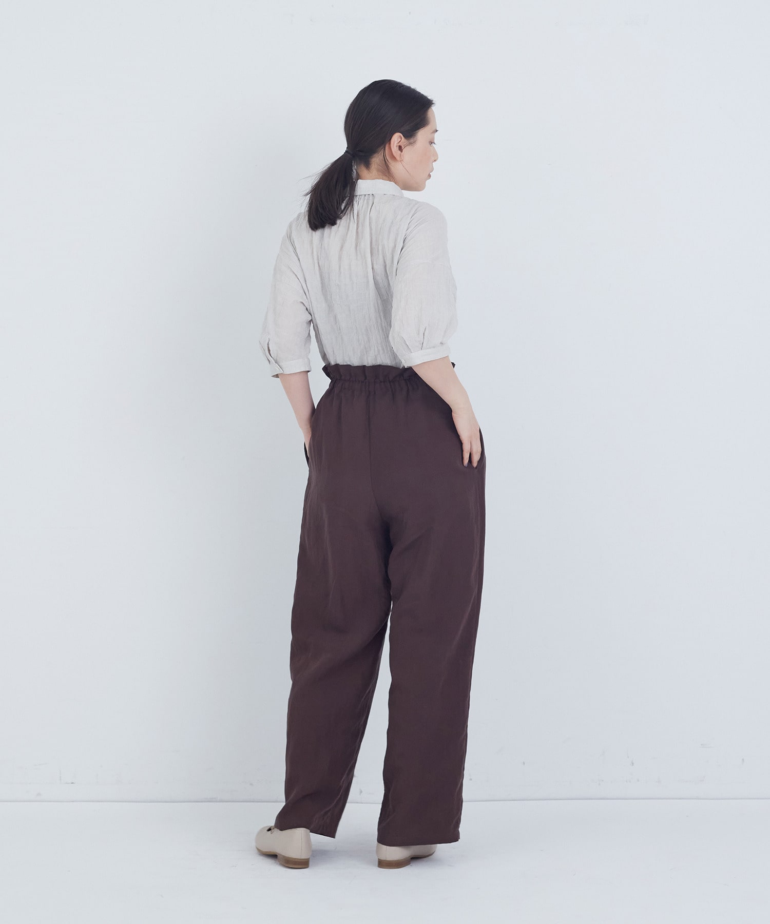 【ADIEU TRISTESSE】ポプリンストレートパンツ 詳細画像 グレー 3