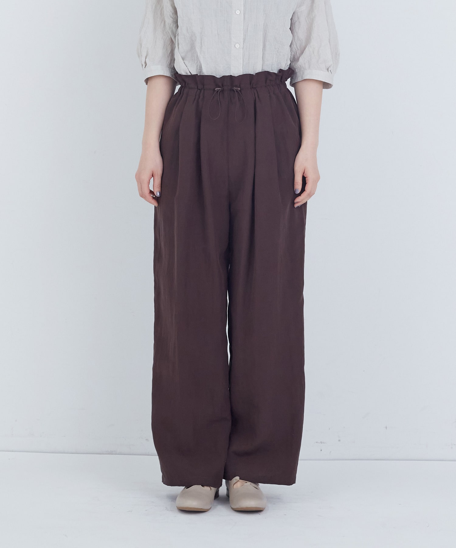 【ADIEU TRISTESSE】ポプリンストレートパンツ 詳細画像 グレー 5