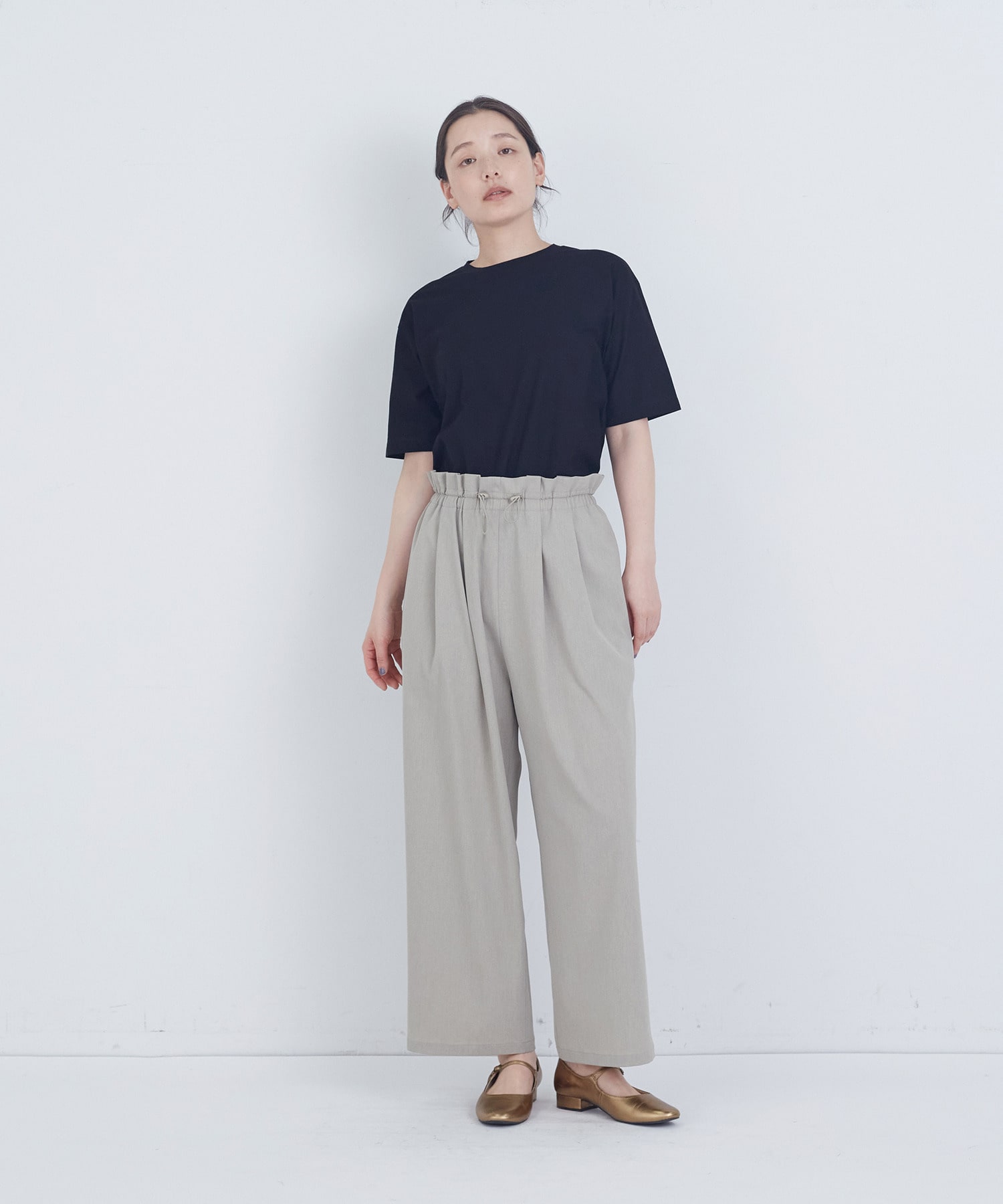 【ADIEU TRISTESSE】ポプリンストレートパンツ 詳細画像 グレー 8