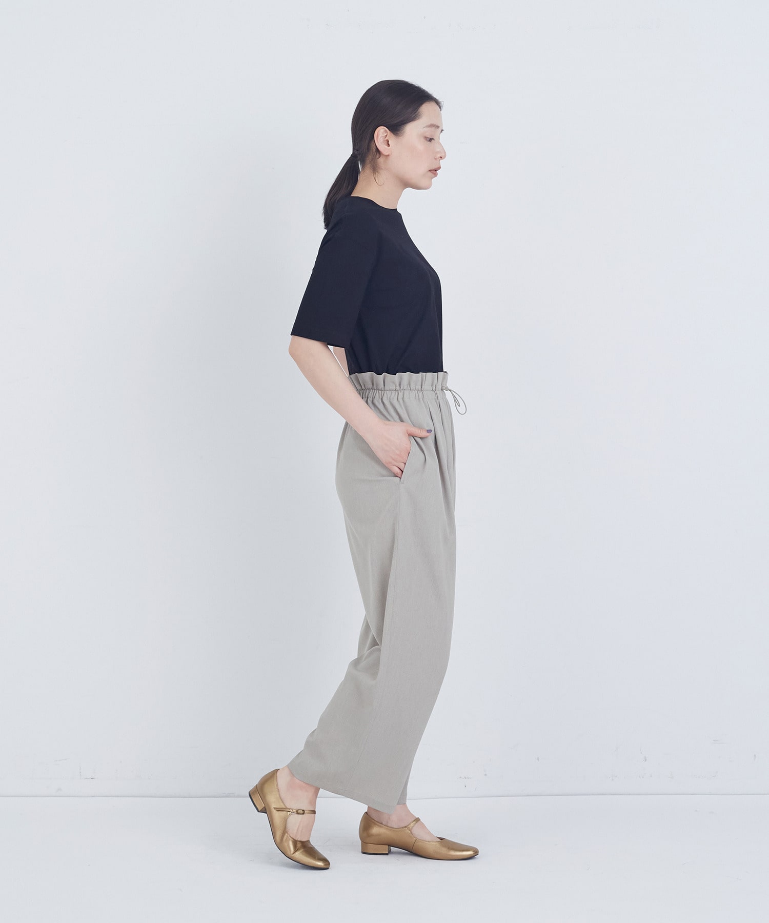 【ADIEU TRISTESSE】ポプリンストレートパンツ 詳細画像 グレー 9