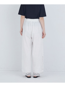 【ADIEU TRISTESSE】ポプリン刺繍パンツ 詳細画像 ブラック 7