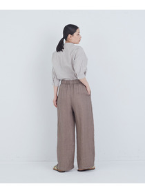 【ADIEU TRISTESSE】リネンワンタックストレートパンツ 詳細画像 パープル 10