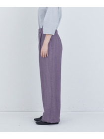 【ADIEU TRISTESSE】リネンワンタックストレートパンツ 詳細画像 パープル 18