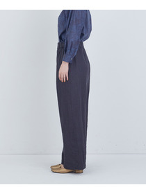 【ADIEU TRISTESSE】リネンワンタックストレートパンツ 詳細画像 パープル 24