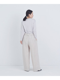 【ADIEU TRISTESSE】リネンワンタックストレートパンツ 詳細画像 パープル 3