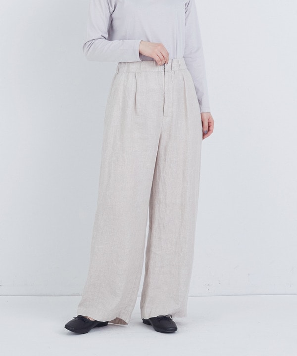 【ADIEU TRISTESSE】リネンワンタックストレートパンツ