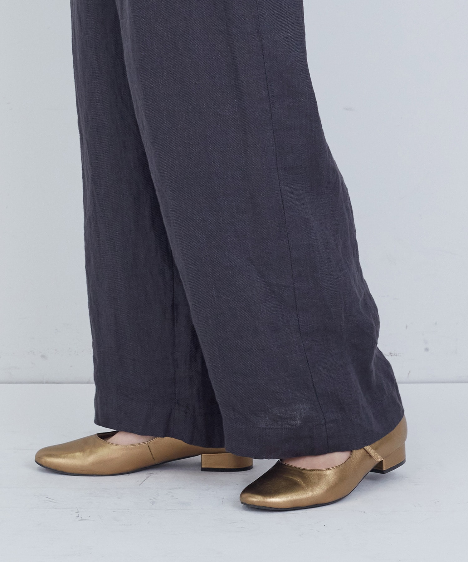 【ADIEU TRISTESSE】リネンワンタックストレートパンツ 詳細画像 パープル 29