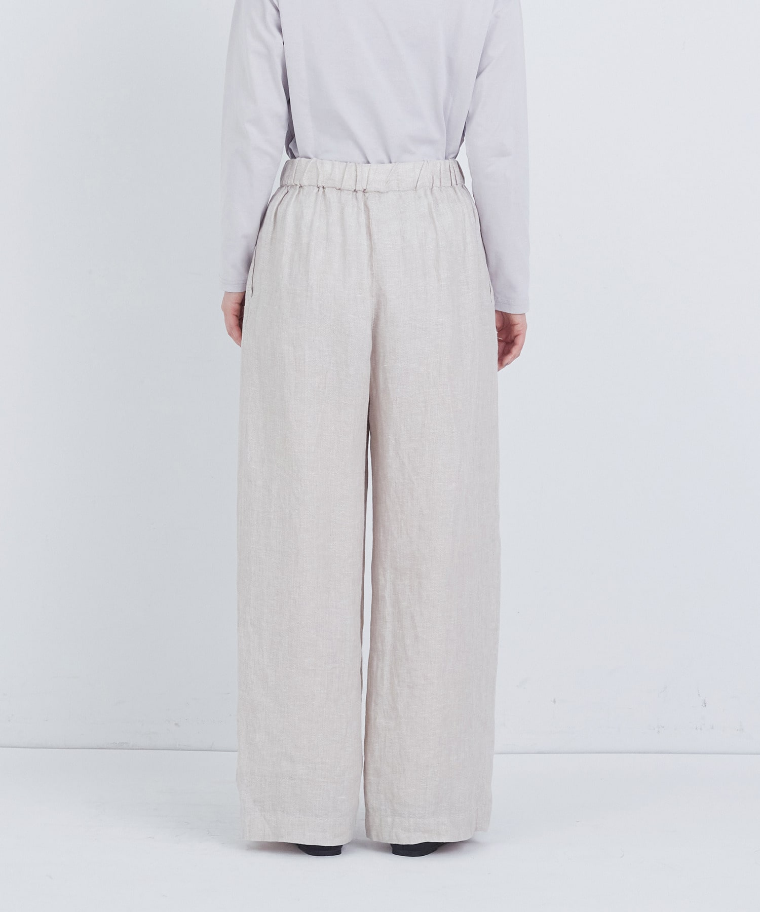 【ADIEU TRISTESSE】リネンワンタックストレートパンツ 詳細画像 パープル 7