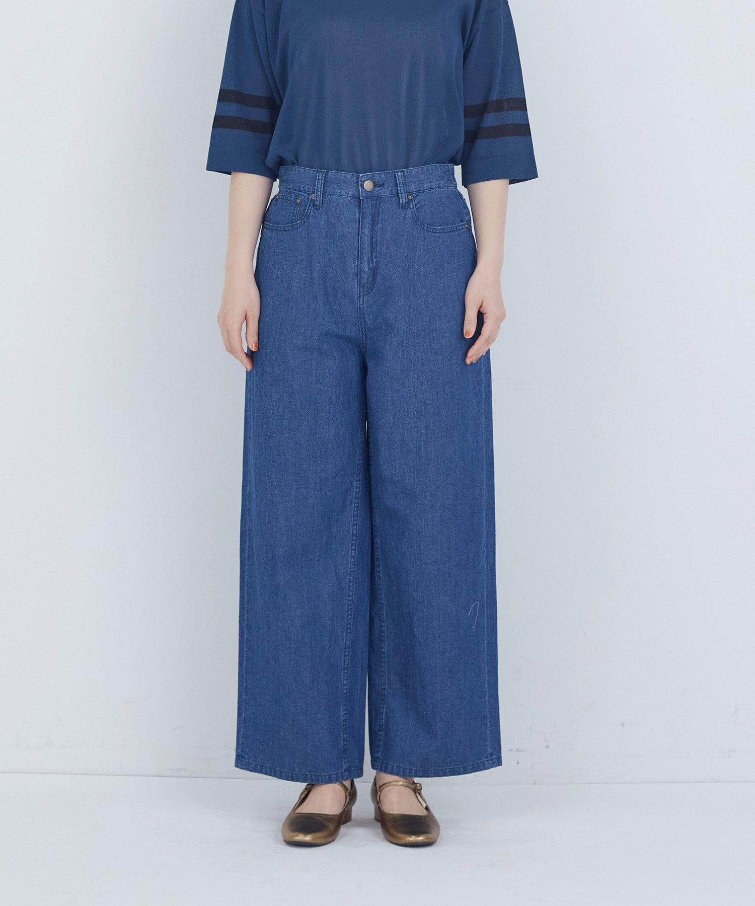 【ADIEU TRISTESSE】6.8ozデニムパンツ 詳細画像 ライトインディゴブルー 14