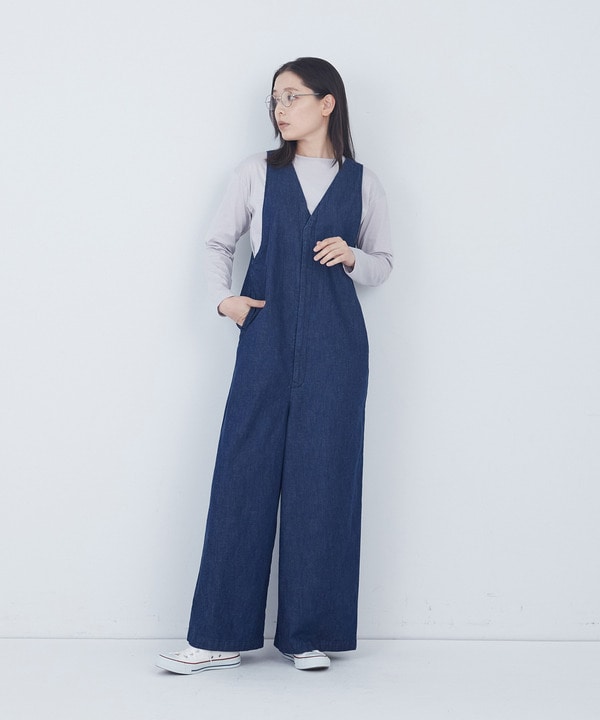 ライトオンスデニムサロペット 詳細画像 インディゴブルー 1