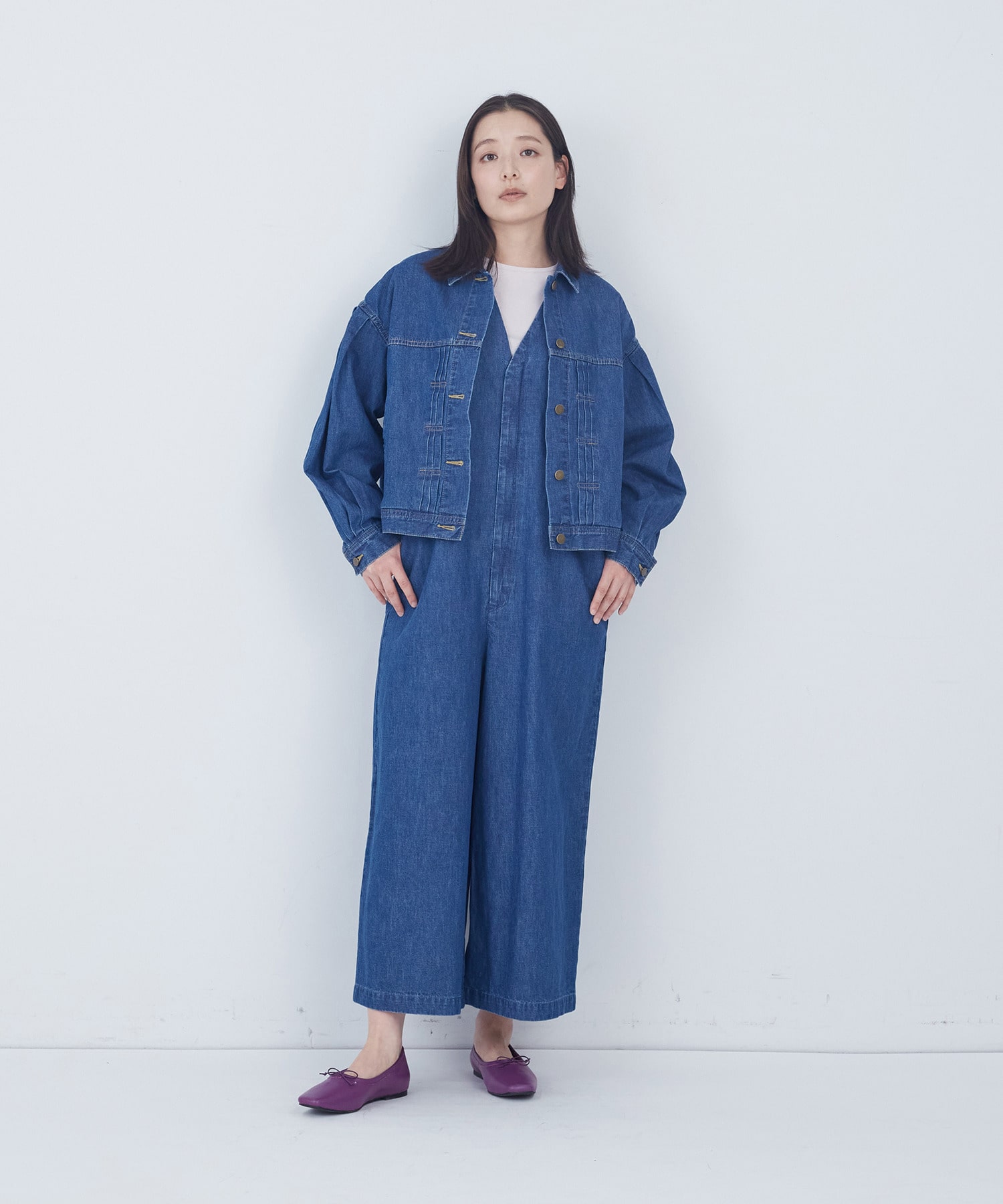 【ADIEU TRISTESSE】ライトオンスデニムサロペット 詳細画像 インディゴブルー 11