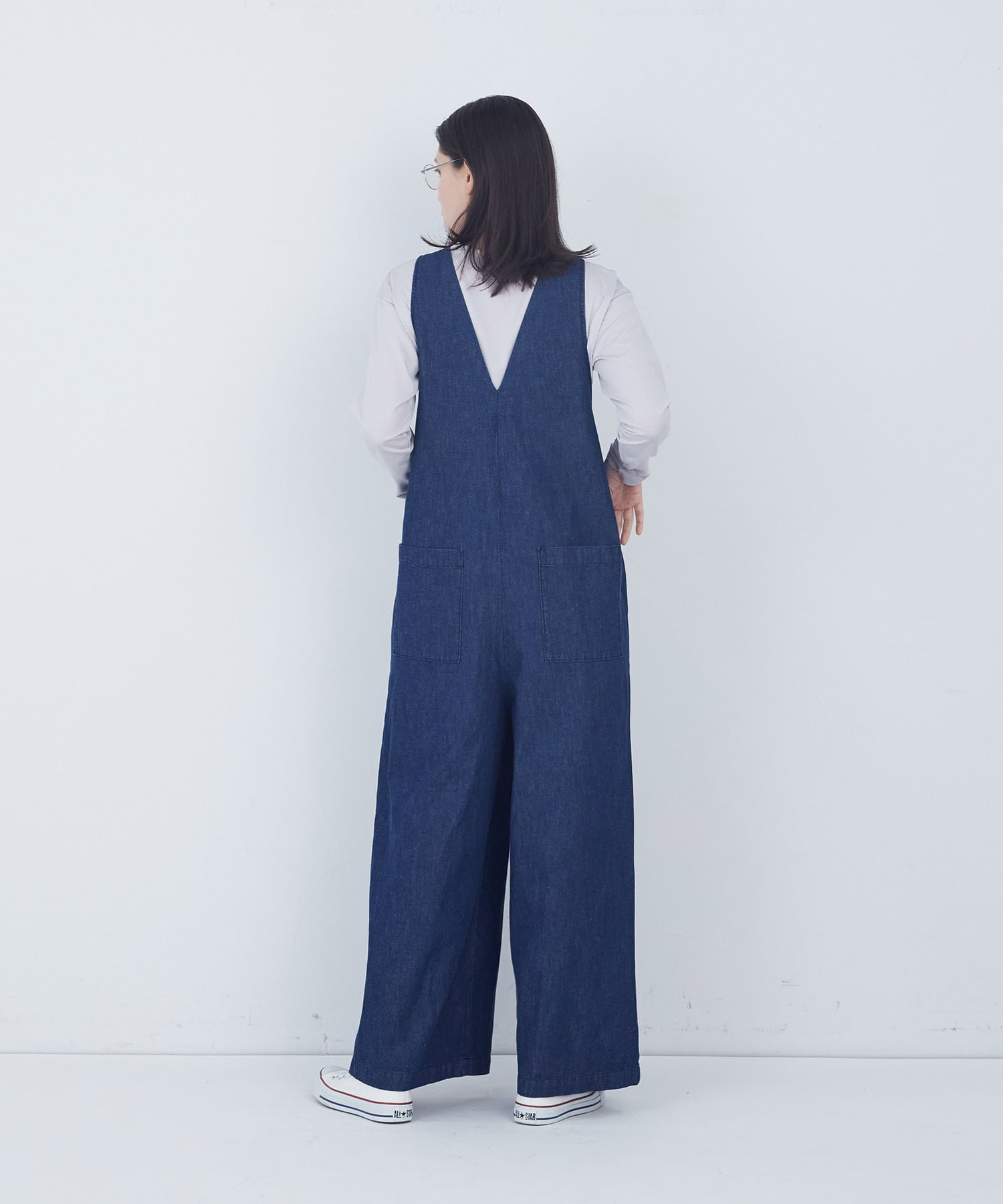 【ADIEU TRISTESSE】ライトオンスデニムサロペット 詳細画像 インディゴブルー 2