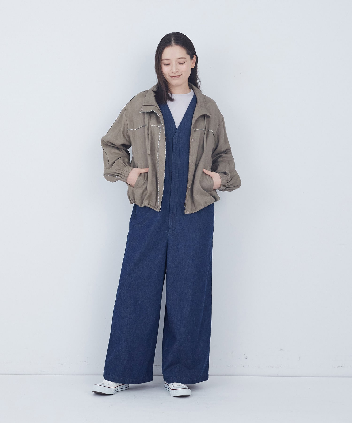 【ADIEU TRISTESSE】ライトオンスデニムサロペット 詳細画像 インディゴブルー 4