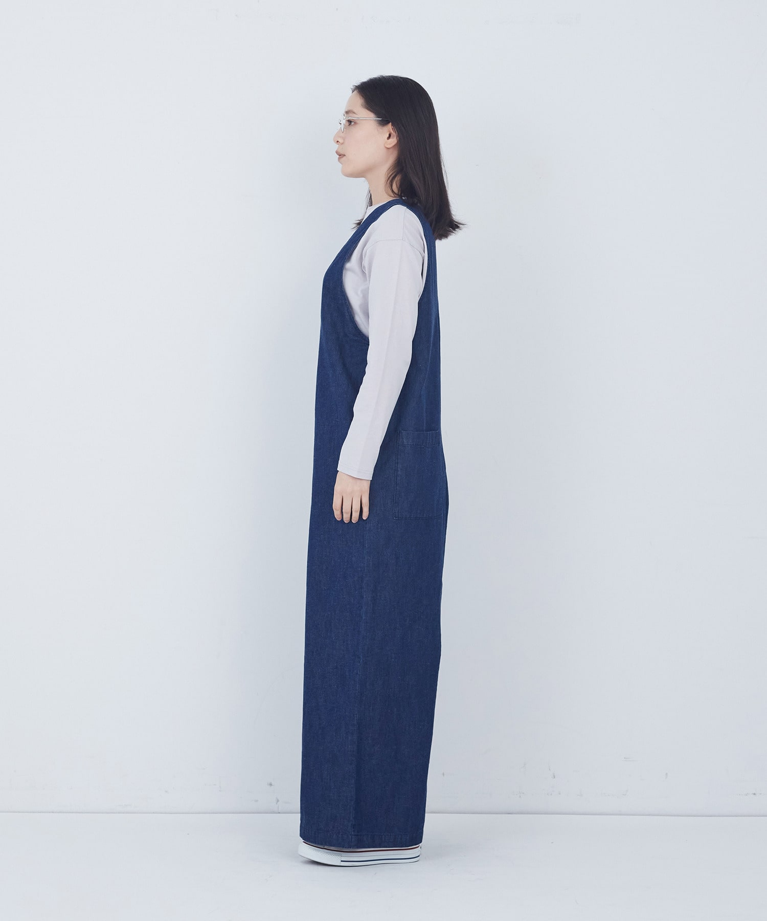 【ADIEU TRISTESSE】ライトオンスデニムサロペット 詳細画像 インディゴブルー 6